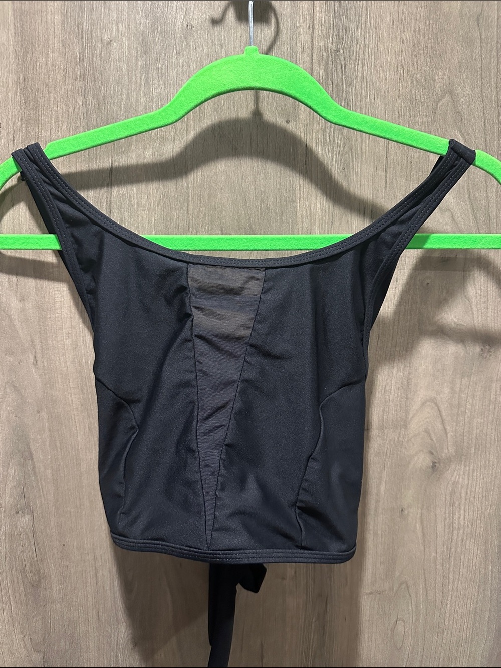 Time and Tru Black High-Neck Bikini Top